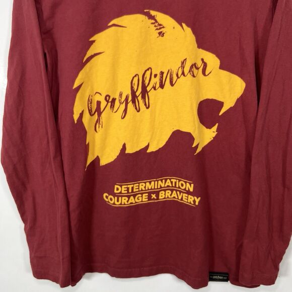Harry Potter Shop Gryffindor Long Sleeve T Shirt Adult Size Small Red Yellow - Picture 3 of 12